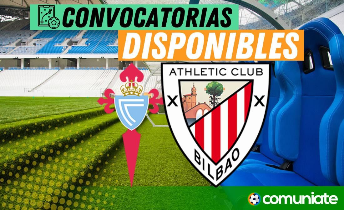 Jugadores convocados para el partido Celta y Athletic. Jornada 36.