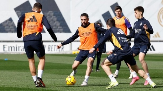 ¡Susto con Carvajal en el entrenamiento del Real Madrid!