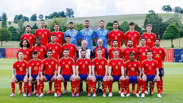 El once de la roja durante la Eurocopa