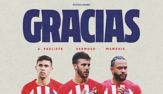 El Atlético de Madrid se despide de 3 jugadores
