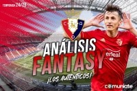 Guía Fantasy de la plantilla,recomendables y alineación tipo del CA Osasuna temporada 24/25. Actualizado 2º parón selecciones.