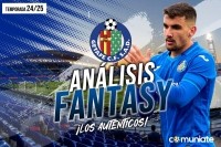 Guía Fantasy de la plantilla,recomendables y alineación tipo del Getafe CF temporada 24/25. Actualizado 1º parón de selecciones