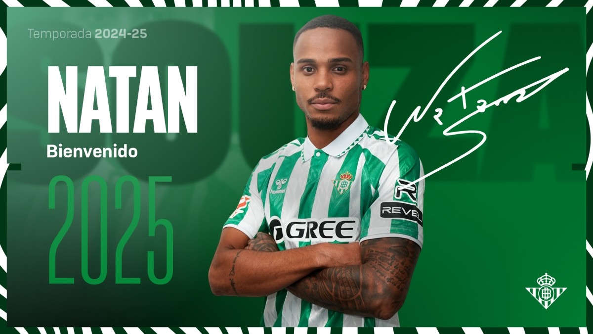 Natan ya es oficialmente jugador del Real Betis