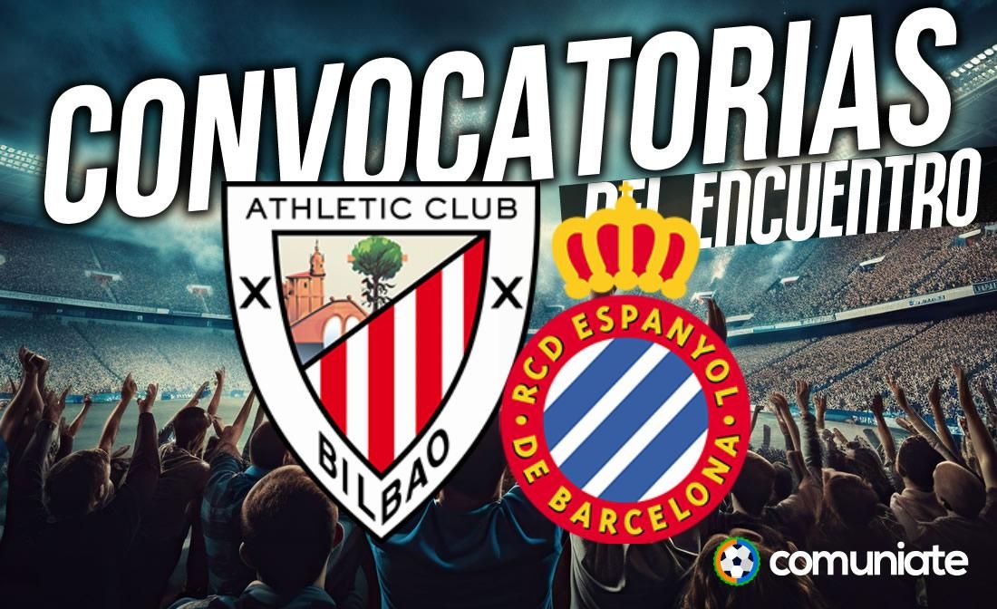 Jugadores convocados para el partido Athletic y Espanyol. Jornada 10.