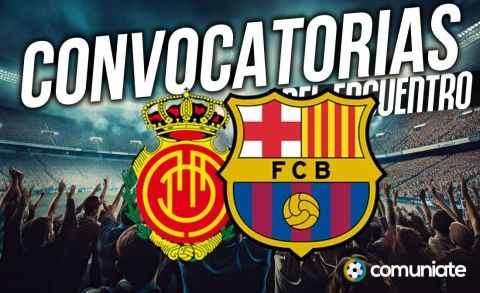 Jugadores convocados para el partido Mallorca y Barcelona. Jornada 19.