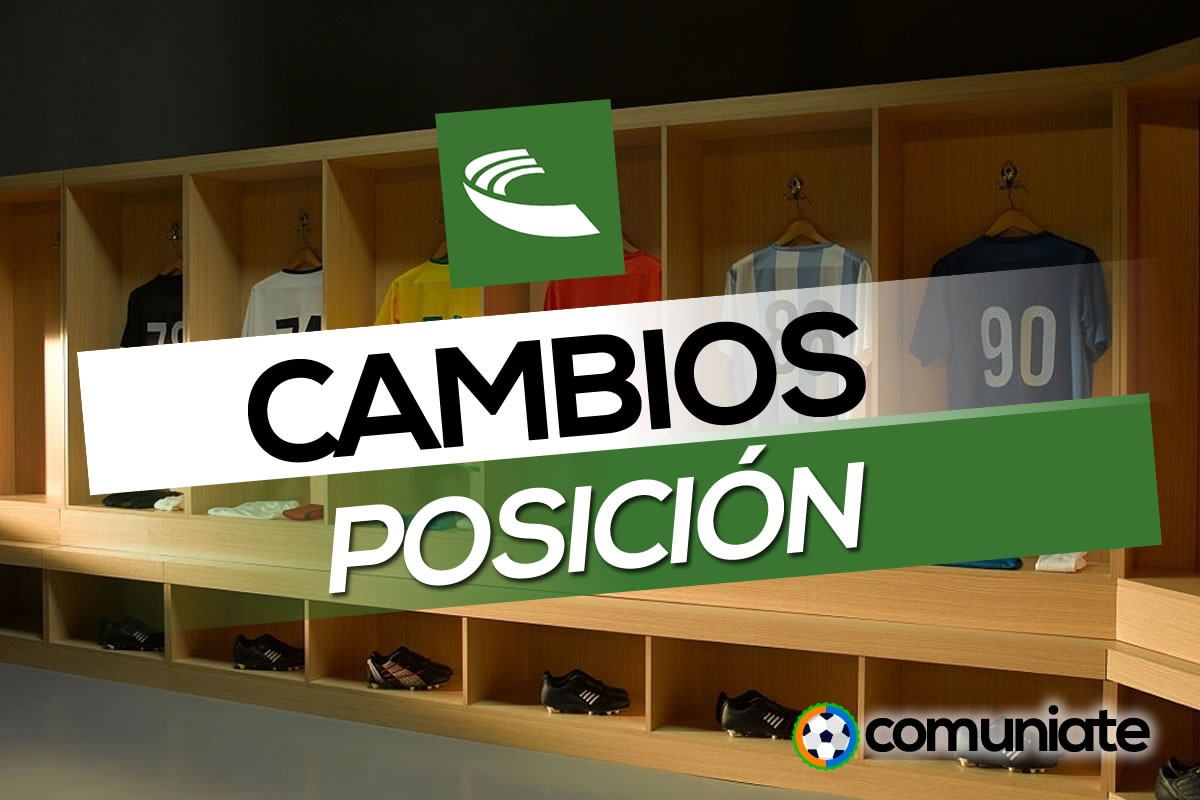 Comunio aplica cambios de posición en algunos jugadores