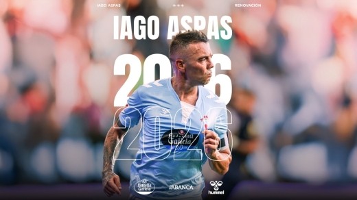 Iago Aspas renueva con el Celta hasta 2026