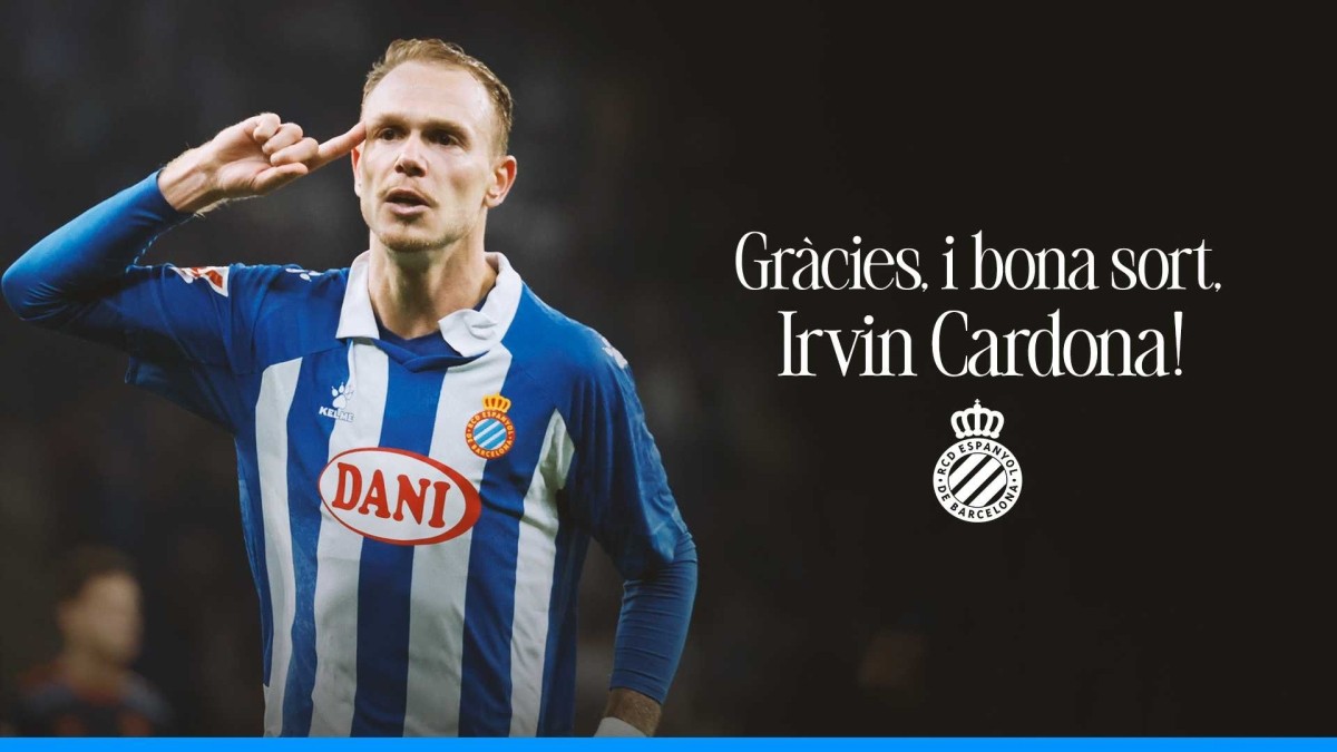 El Espanyol rompe la cesión de Irvin Cardona