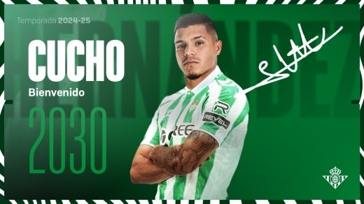 El Real Betis hace oficial el fichaje del Cucho Hernández