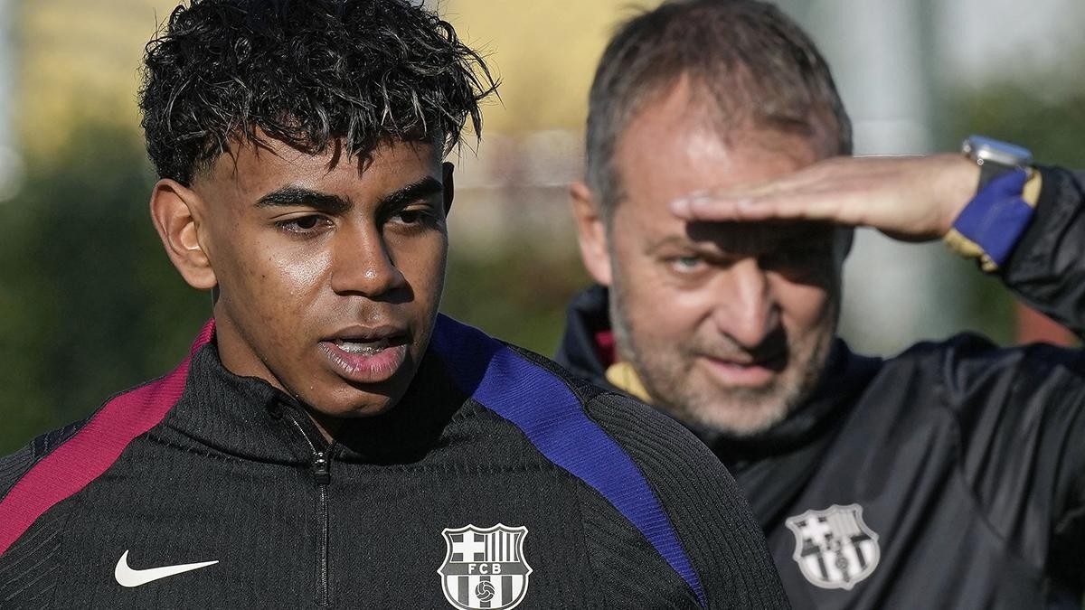 Lamine Yamal no entrena con el grupo en la previa del Barça - Atlético